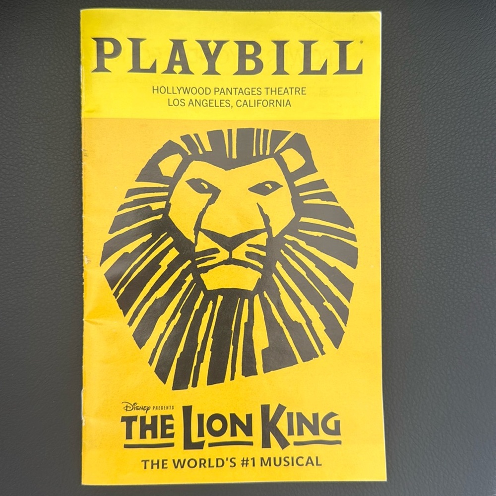 Playbill Disney The Lion King